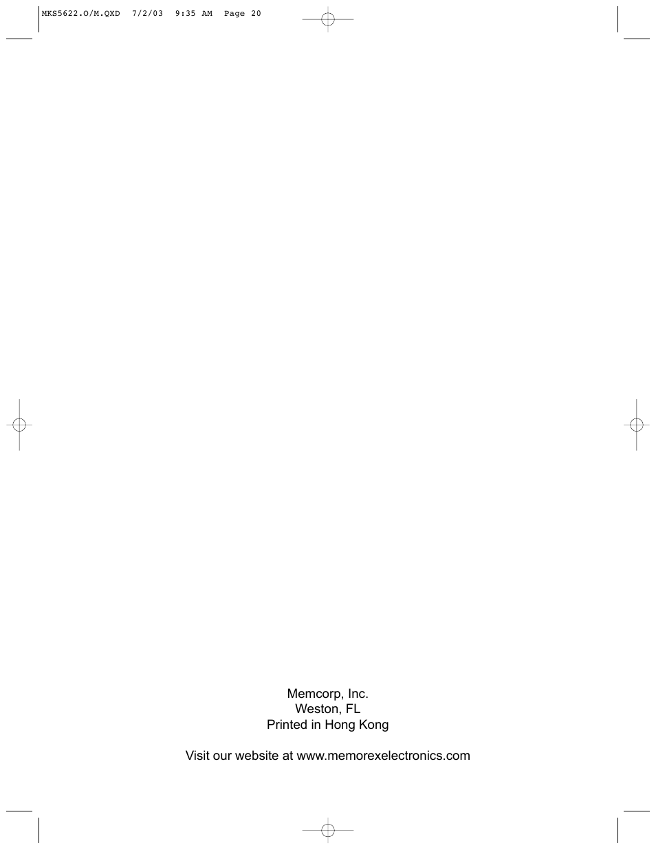 Memorex MKS5622 User Manual | Page 21 / 21