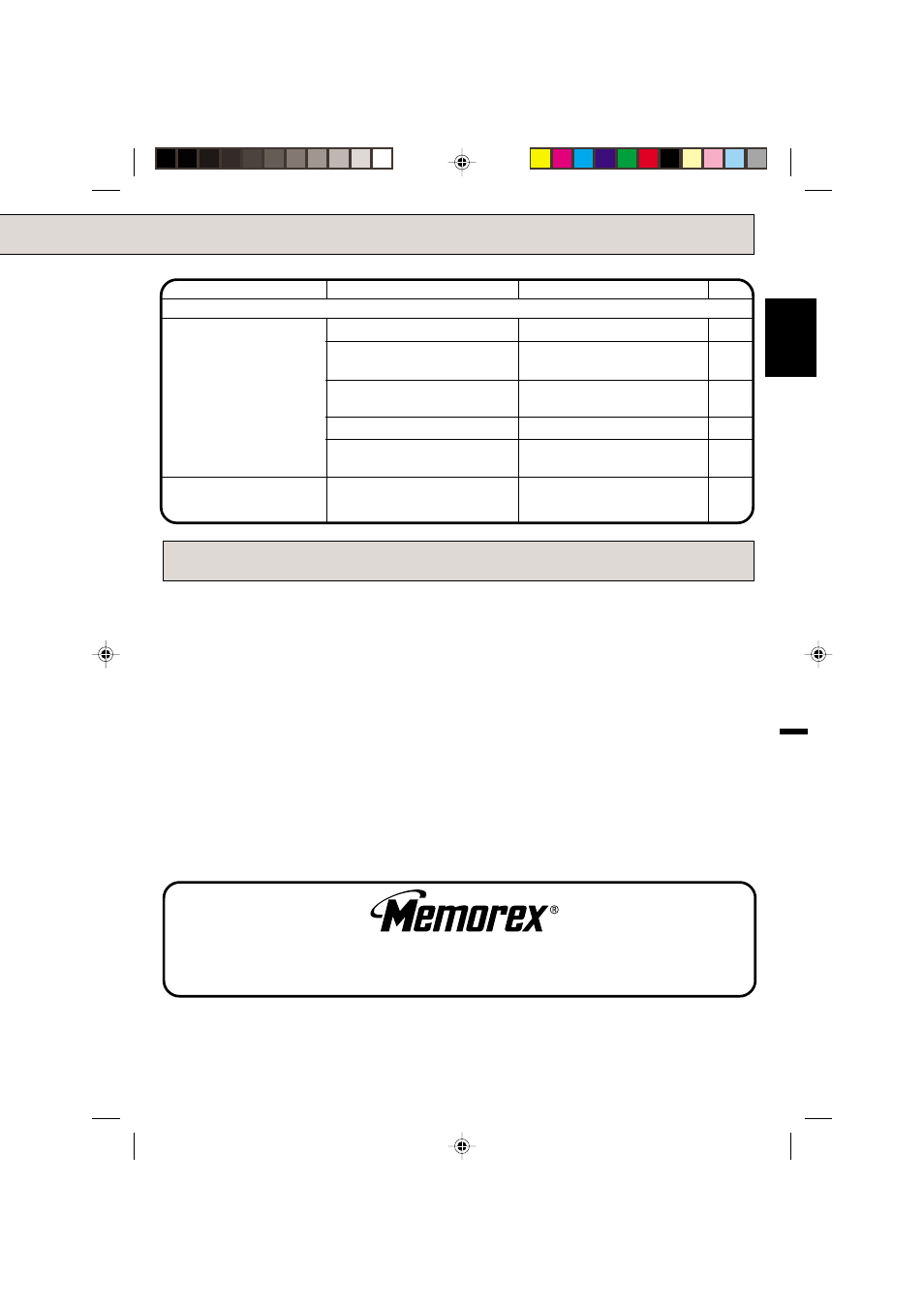 Specifications, English | Memorex MVR4041 User Manual | Page 25 / 29
