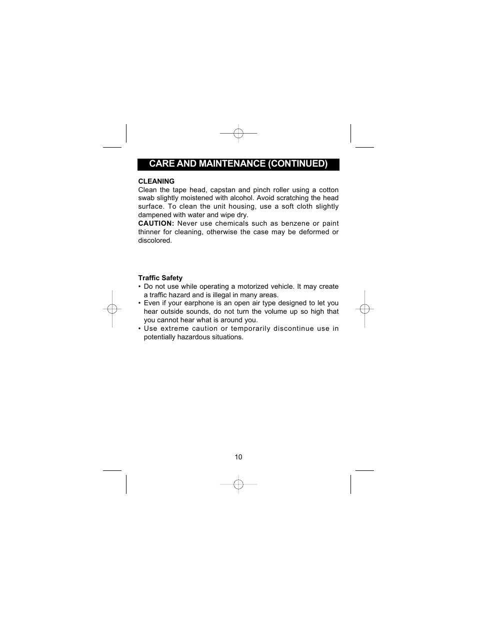 Care and maintenance (continued) | Memorex MB2190 User Manual | Page 11 / 13
