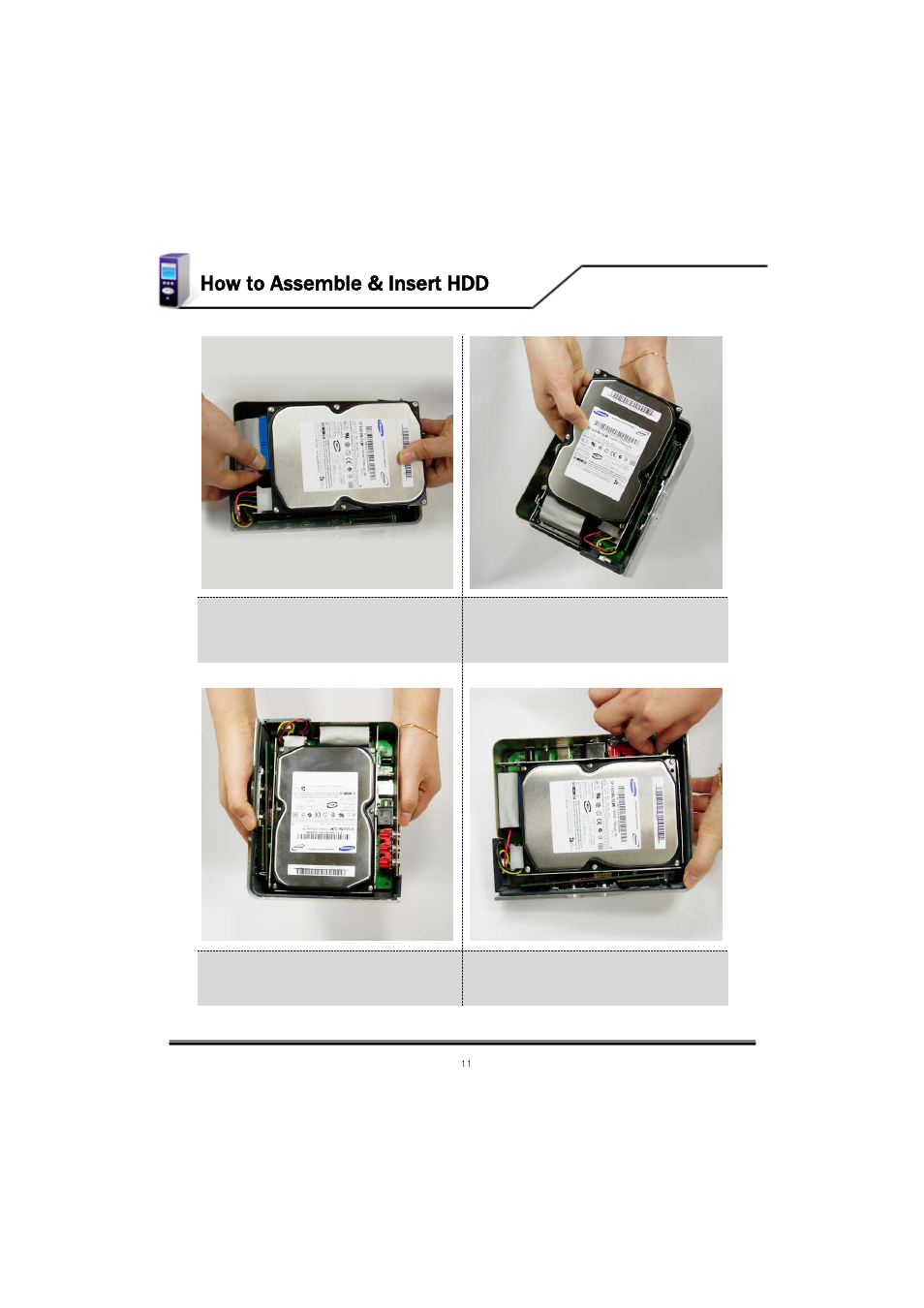 How to assemble & insert hdd | Mvix MV-5000U User Manual | Page 11 / 37