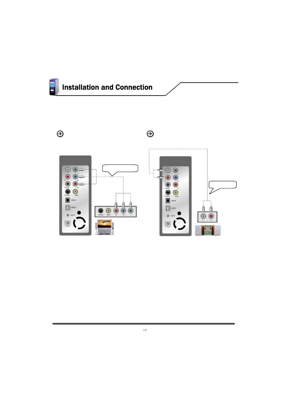 Installation and connection | Mvix MV-5000U User Manual | Page 14 / 37