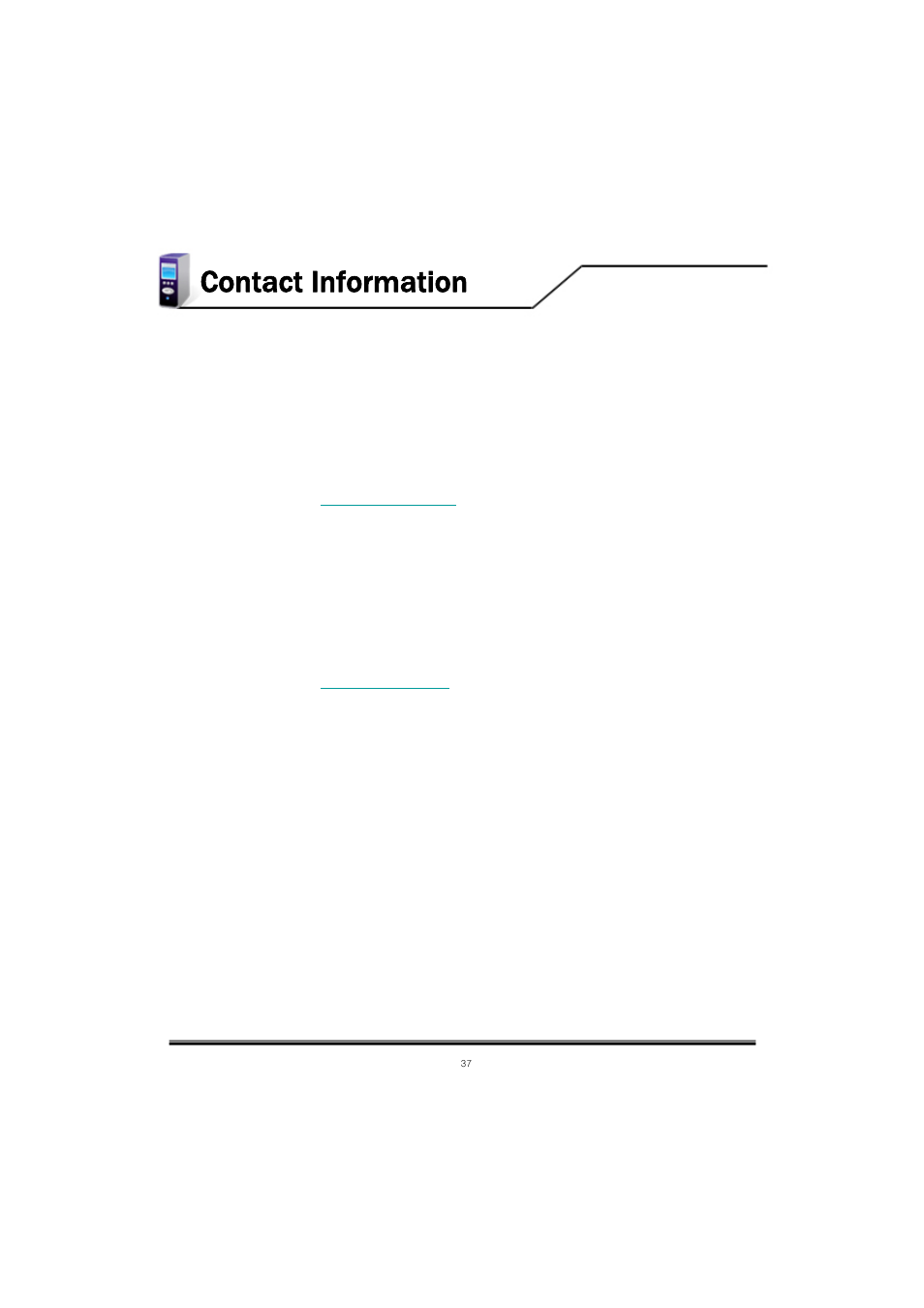 Contact information | Mvix MV-5000U User Manual | Page 37 / 37