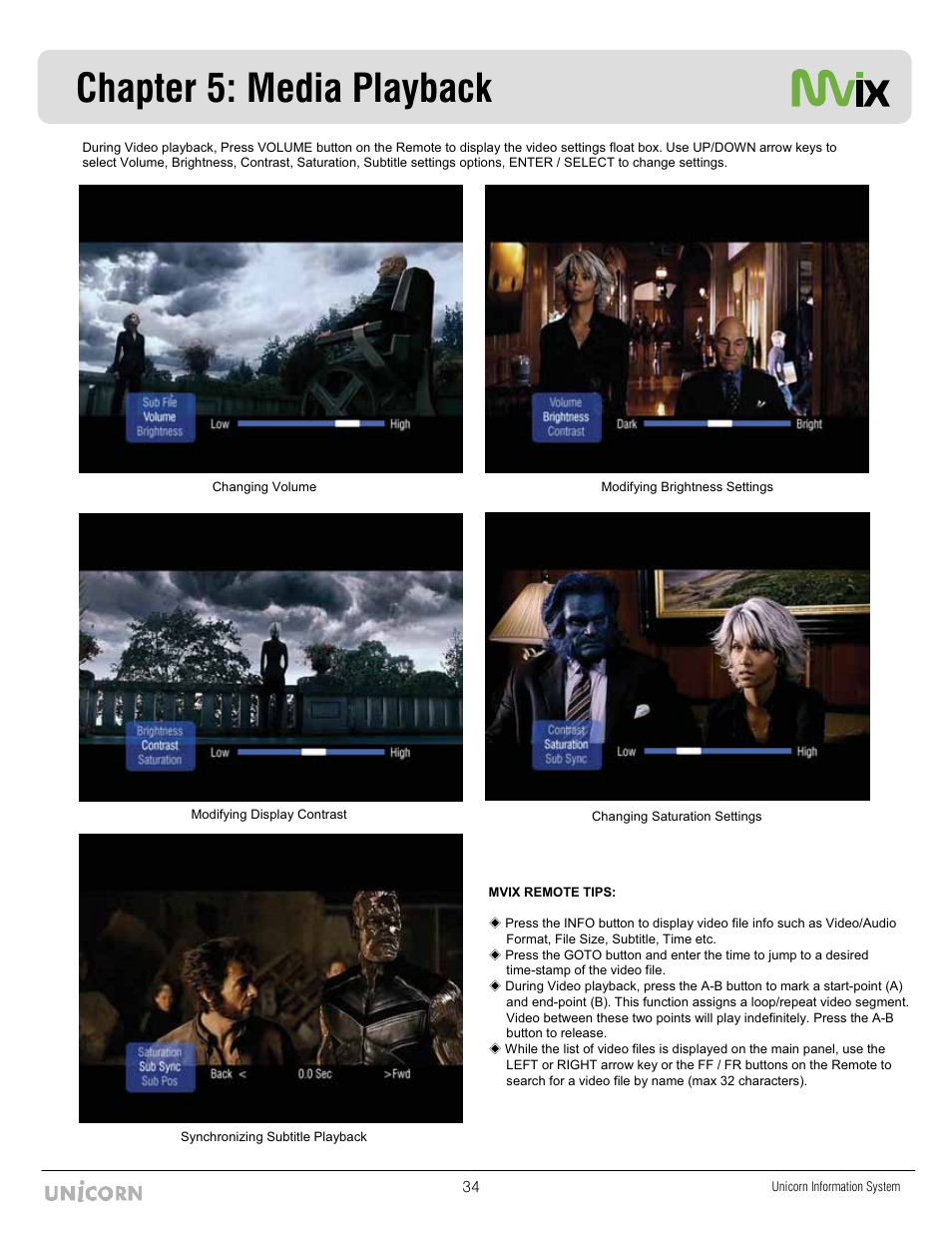 Chapter 5: media playback | Mvix MX-760HD User Manual | Page 35 / 102