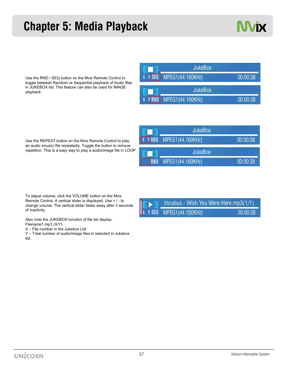 Chapter 5: media playback | Mvix MX-760HD User Manual | Page 38 / 102