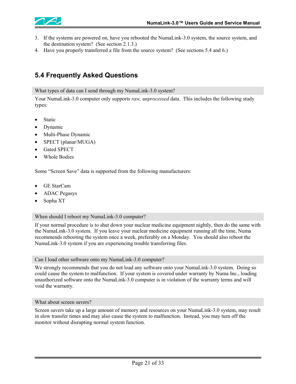 4 frequently asked questions | Me Inc NumaLink-3.0 User Manual | Page 22 / 33