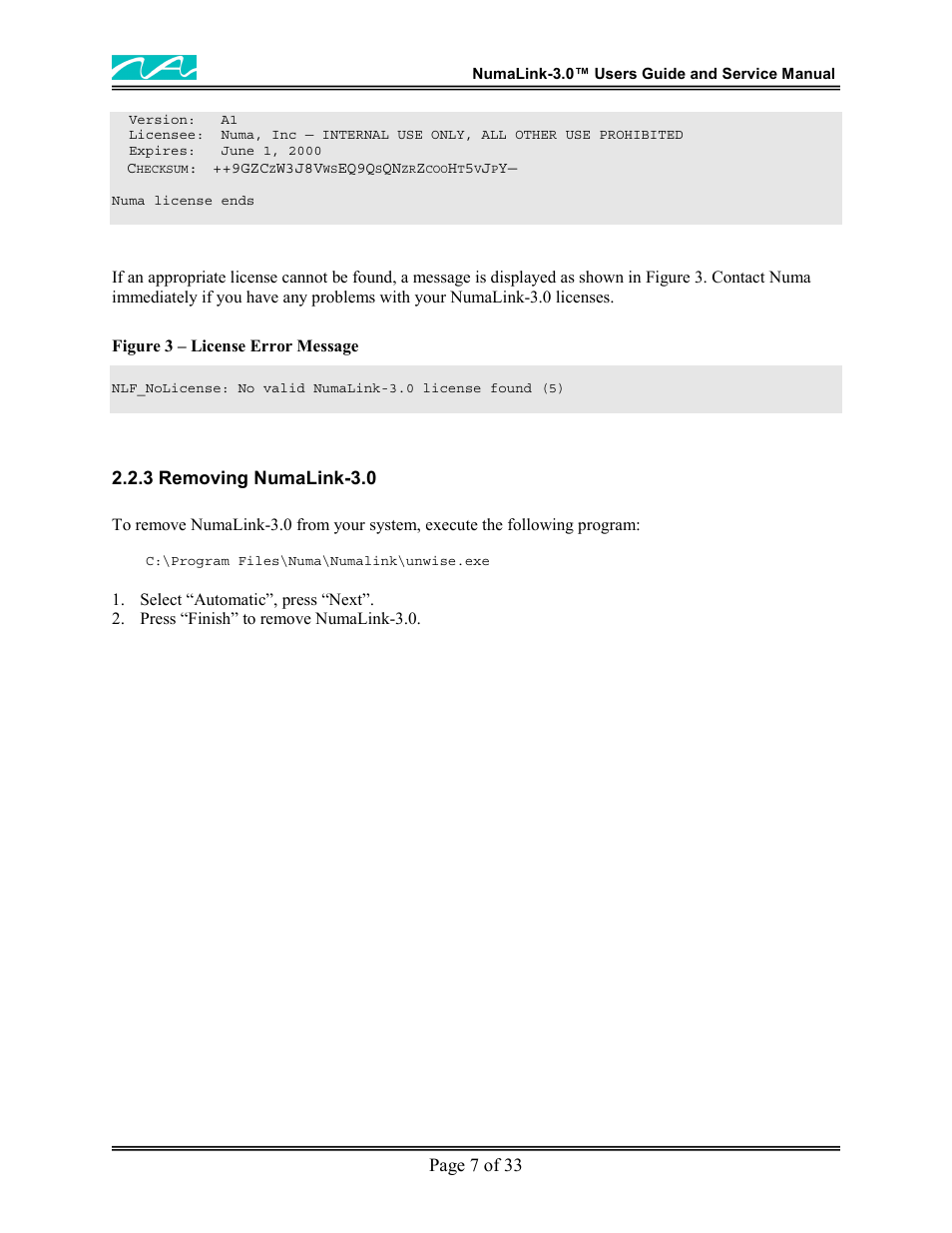 Me Inc NumaLink-3.0 User Manual | Page 8 / 33