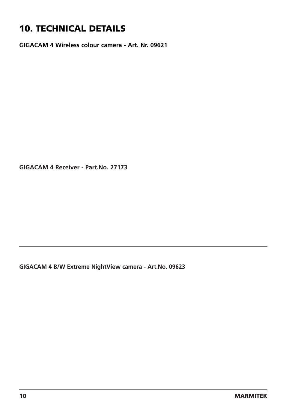 Technical details | Marmitek GIGACAM 4 User Manual | Page 10 / 36