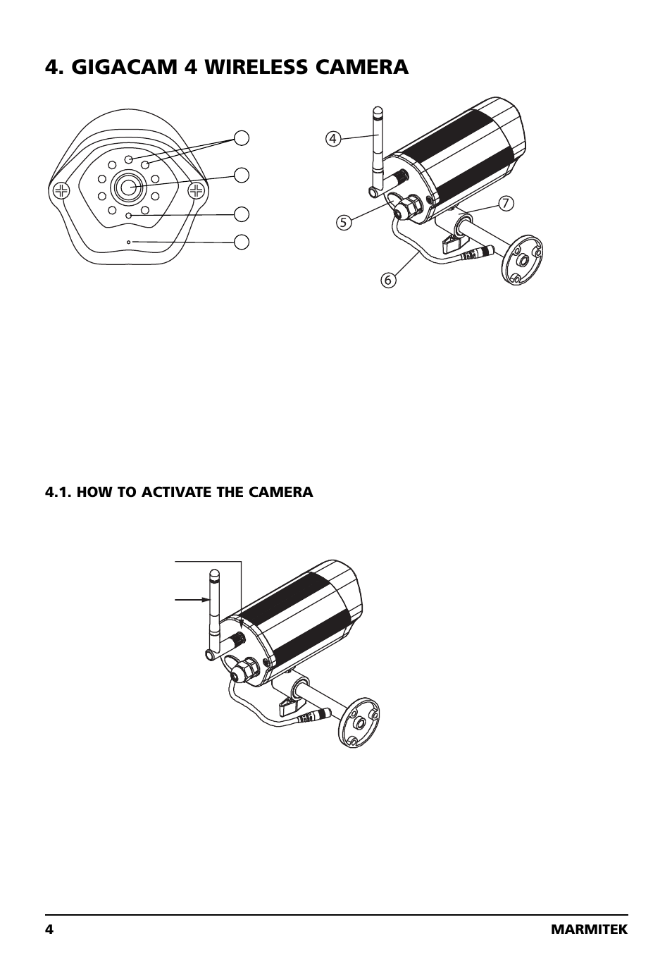 Gigacam 4 wireless camera | Marmitek GIGACAM 4 User Manual | Page 4 / 36