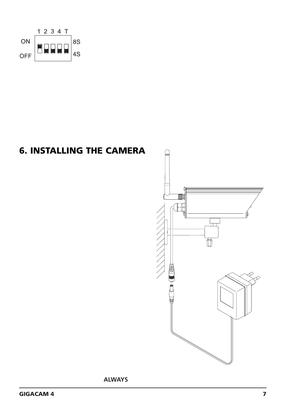 Installing the camera | Marmitek GIGACAM 4 User Manual | Page 7 / 36