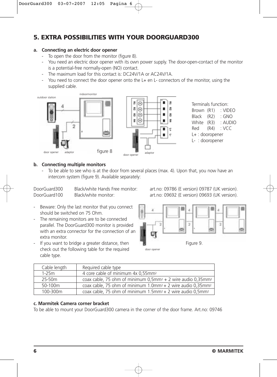 Extra possibilities with your doorguard300 | Marmitek DoorGuard 300 User Manual | Page 6 / 40