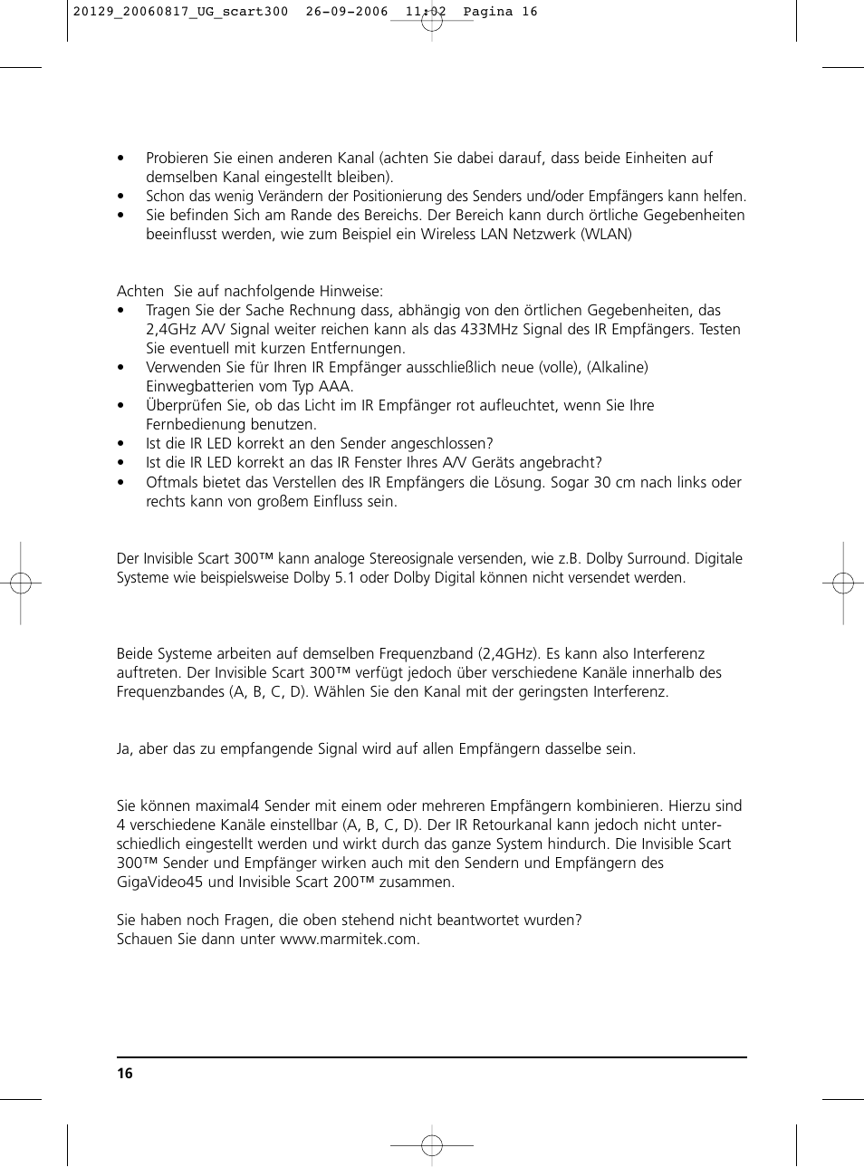 Marmitek 300 User Manual | Page 15 / 51