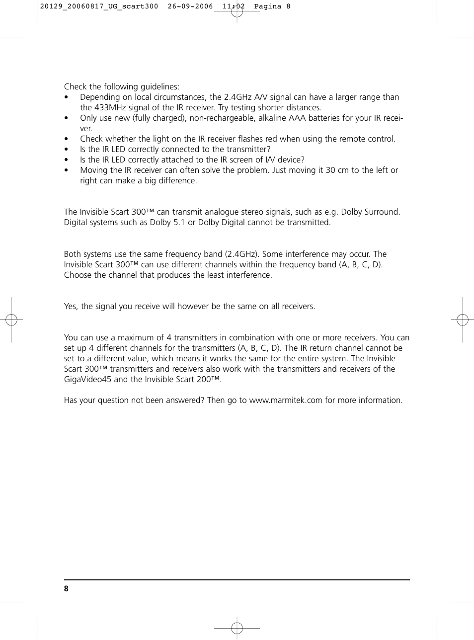 Marmitek 300 User Manual | Page 7 / 51