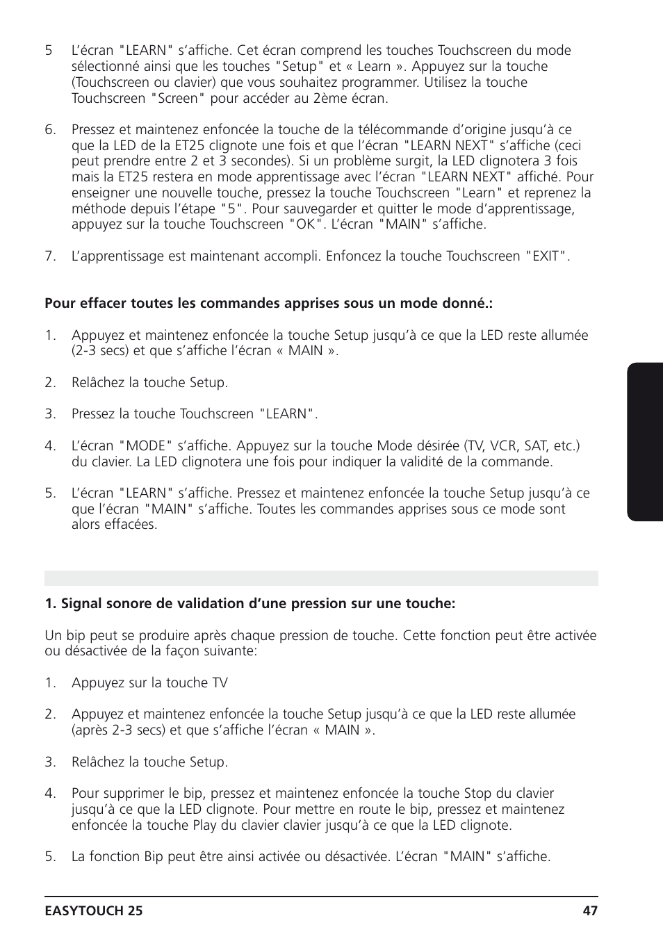 12 fonctions supplementaires, Français | Marmitek 25 User Manual | Page 47 / 68