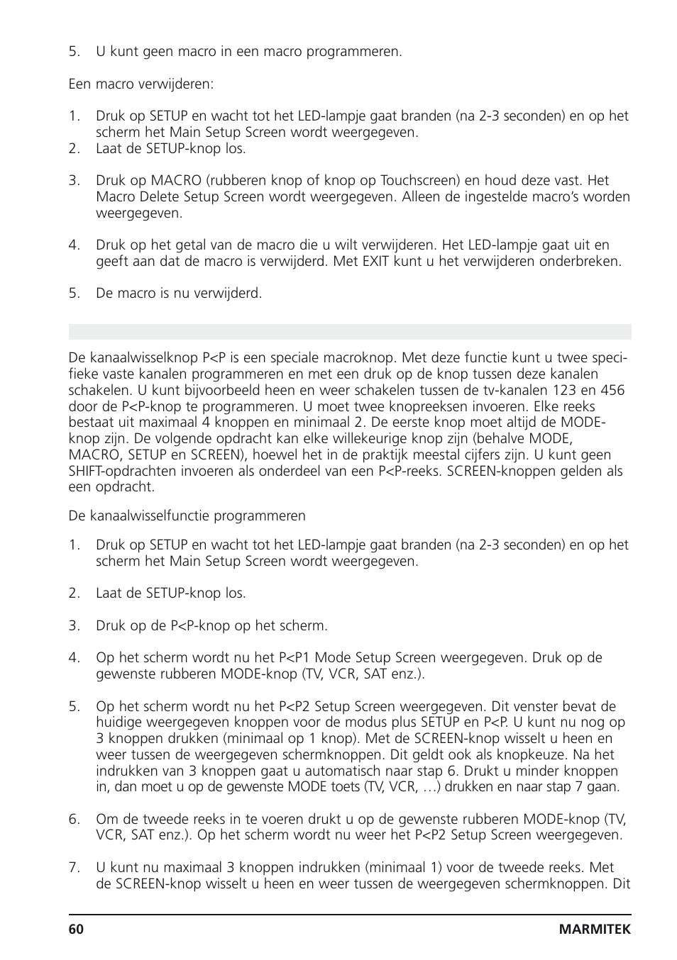 9 kanalen wisselen | Marmitek 25 User Manual | Page 60 / 68
