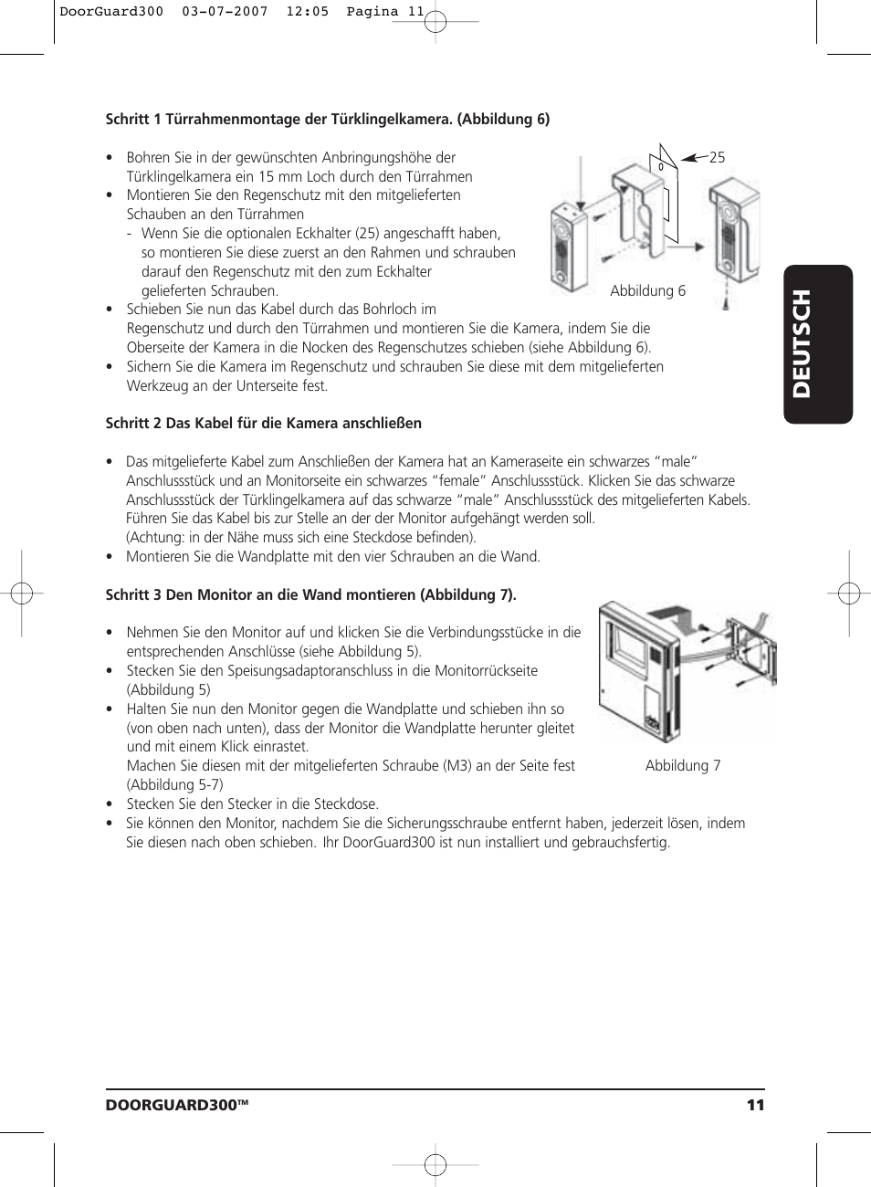 Deutsch | Marmitek DOORGUARD300TM User Manual | Page 11 / 40