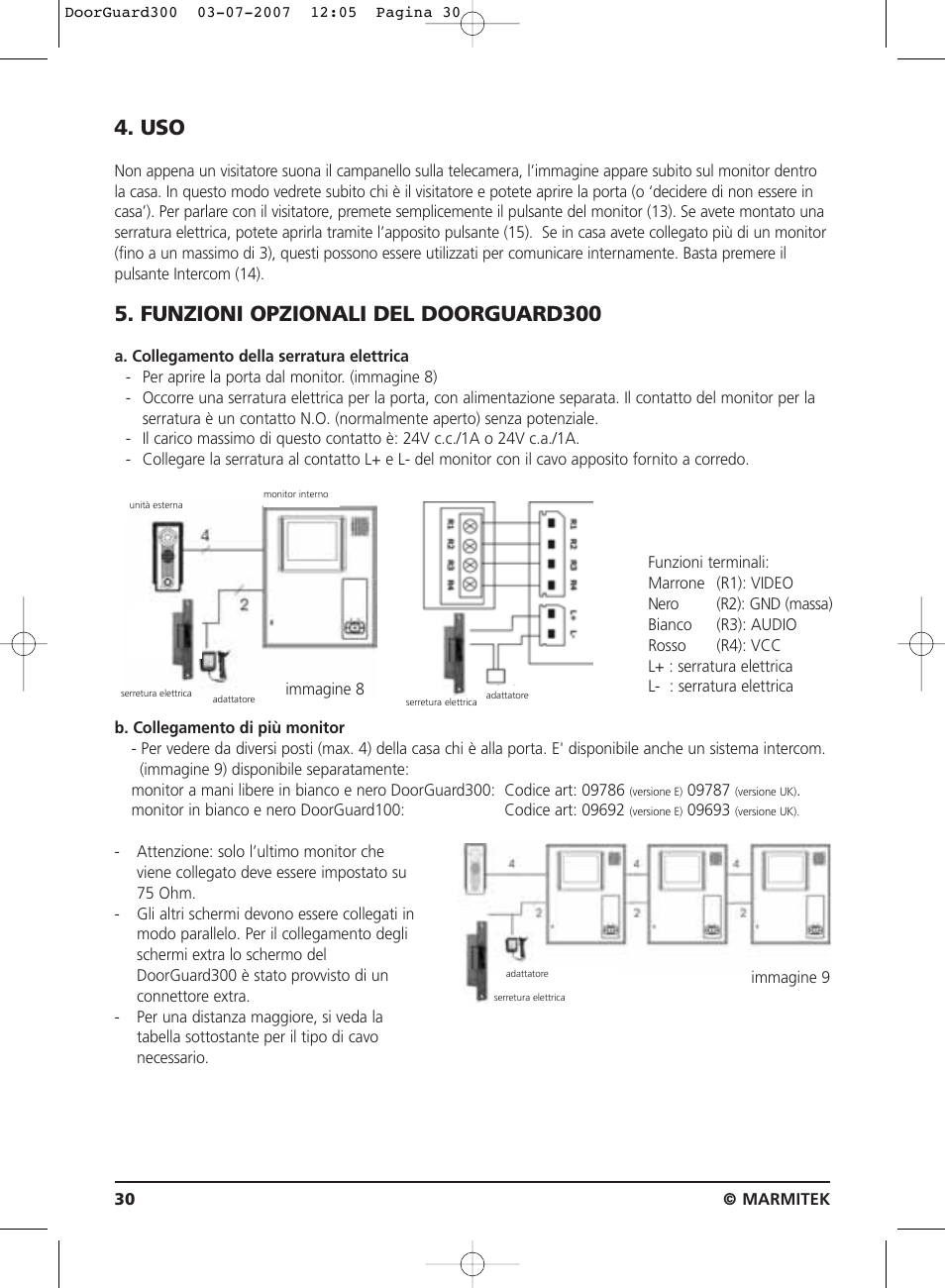 Funzioni opzionali del doorguard300 | Marmitek DOORGUARD300TM User Manual | Page 30 / 40