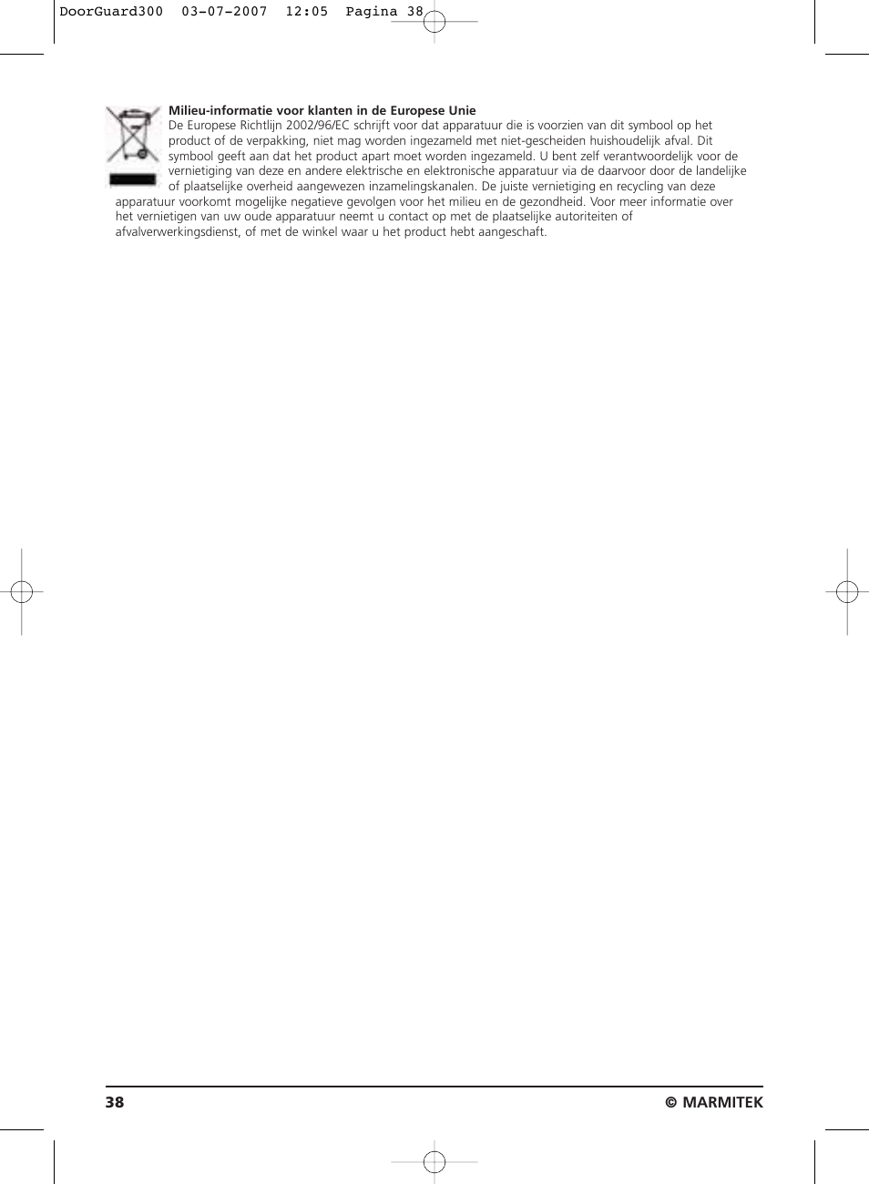Marmitek DOORGUARD300TM User Manual | Page 38 / 40