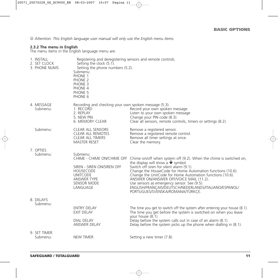 Marmitek TOTALGUARD User Manual | Page 11 / 40