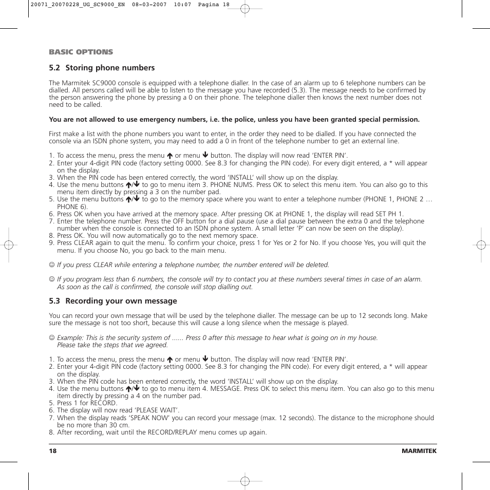 Marmitek TOTALGUARD User Manual | Page 18 / 40