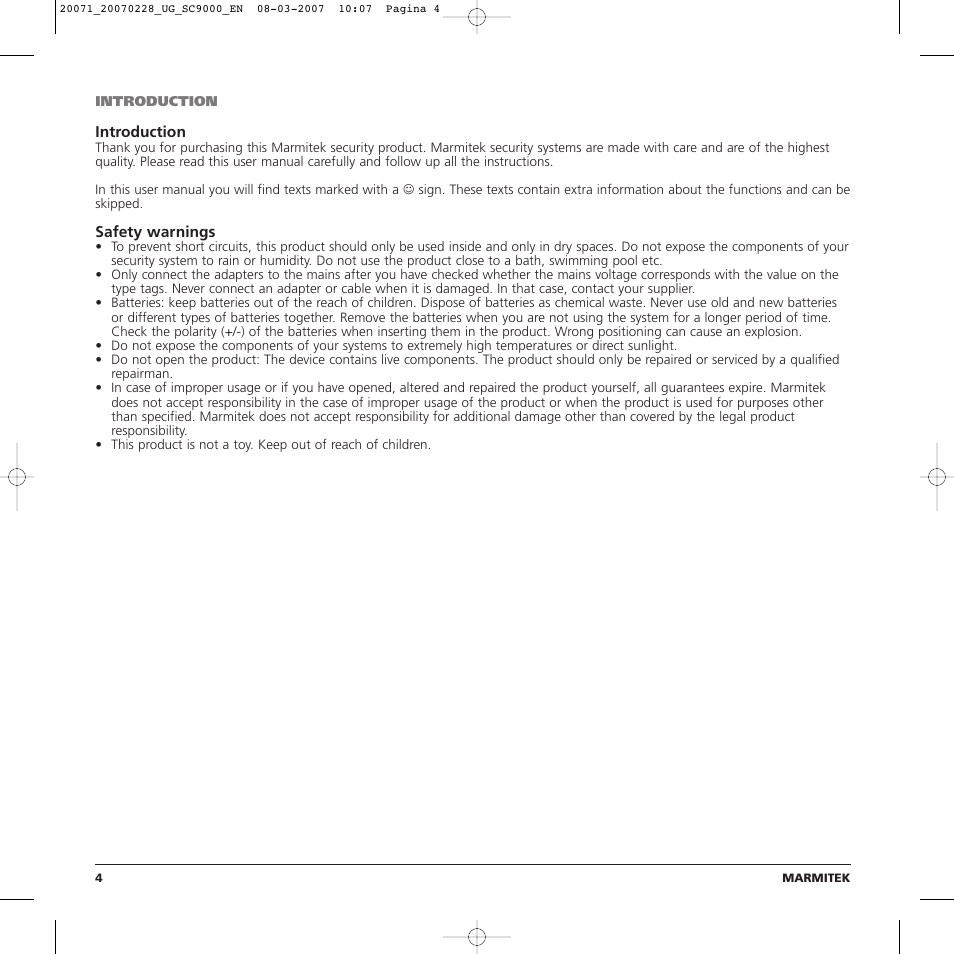 Marmitek TOTALGUARD User Manual | Page 4 / 40