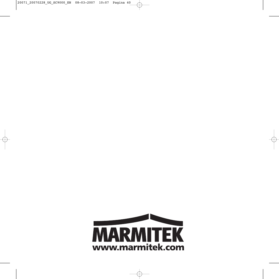 Marmitek TOTALGUARD User Manual | Page 40 / 40