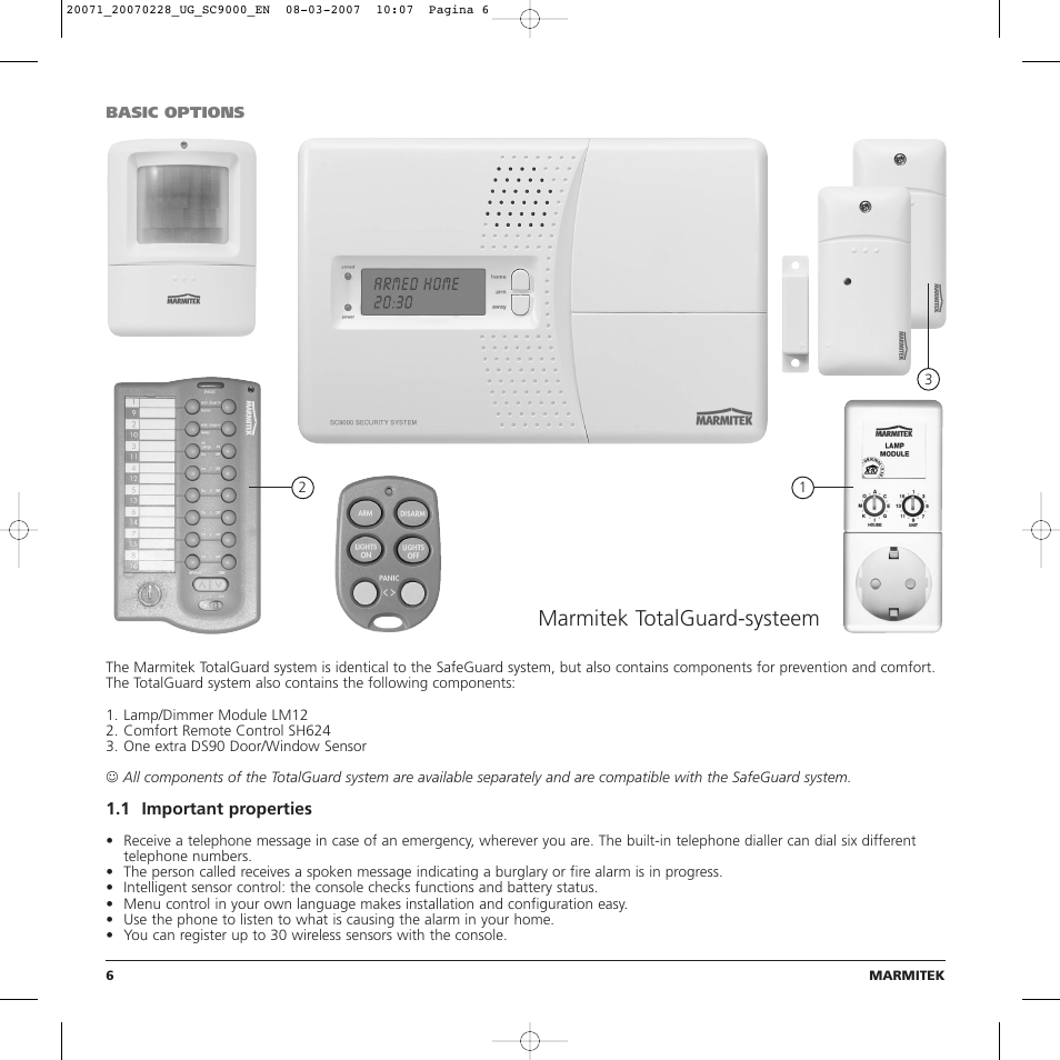 Marmitek totalguard-systeem | Marmitek TOTALGUARD User Manual | Page 6 / 40