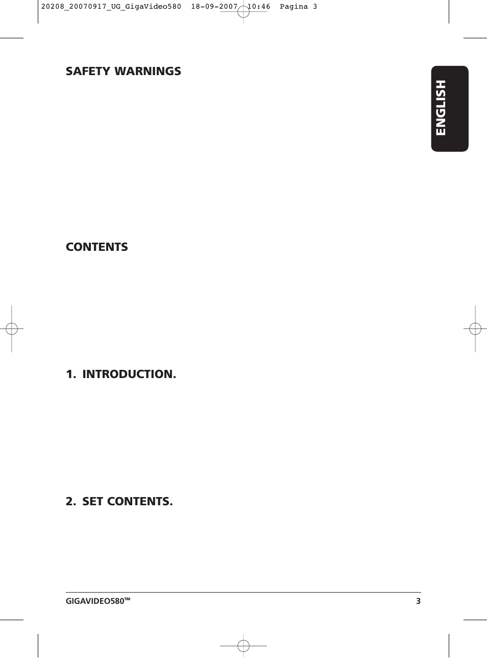 Marmitek 580 User Manual | Page 3 / 52