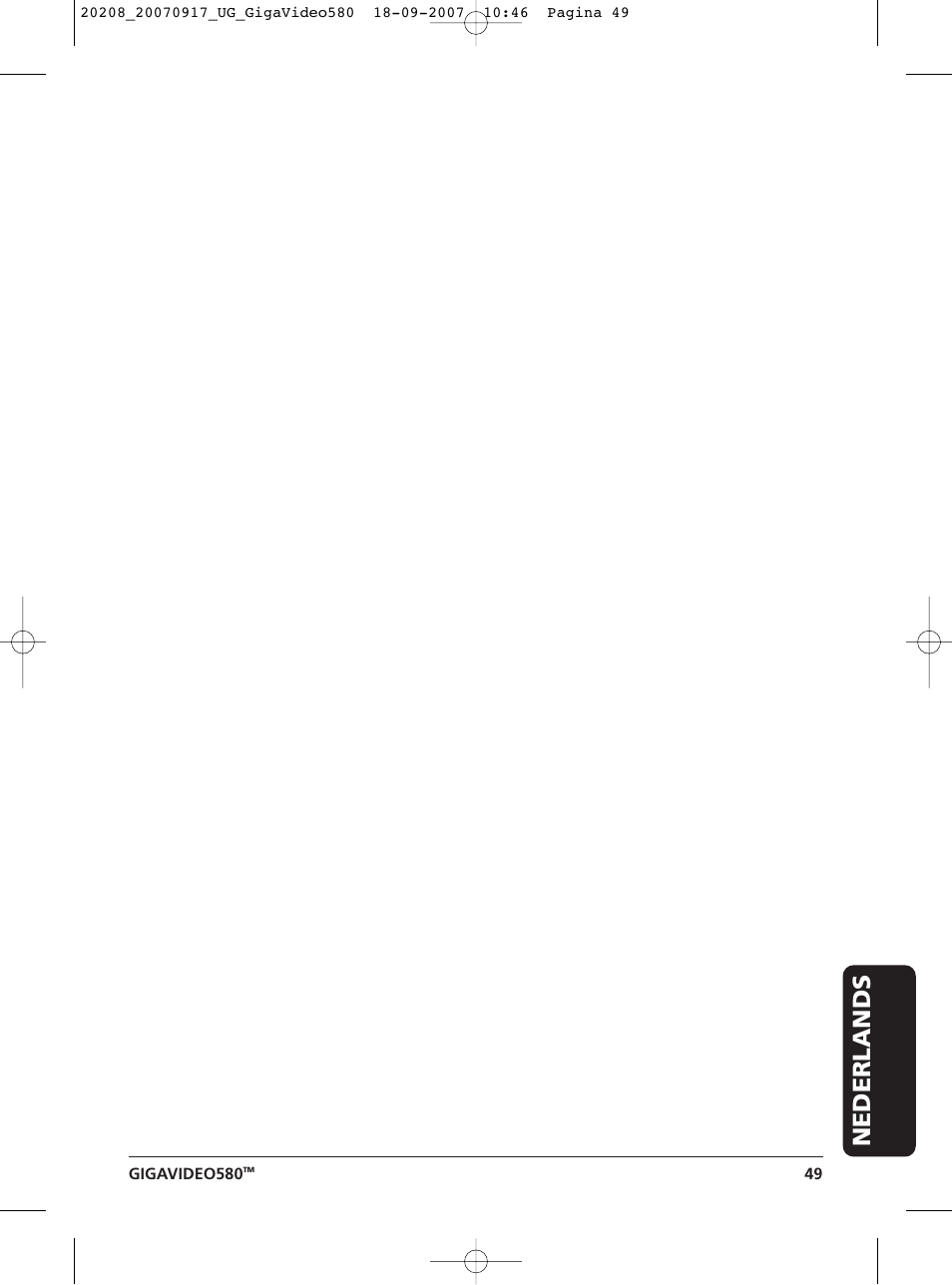 Nederlands | Marmitek 580 User Manual | Page 49 / 52