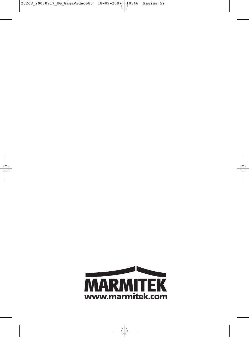 Marmitek 580 User Manual | Page 52 / 52