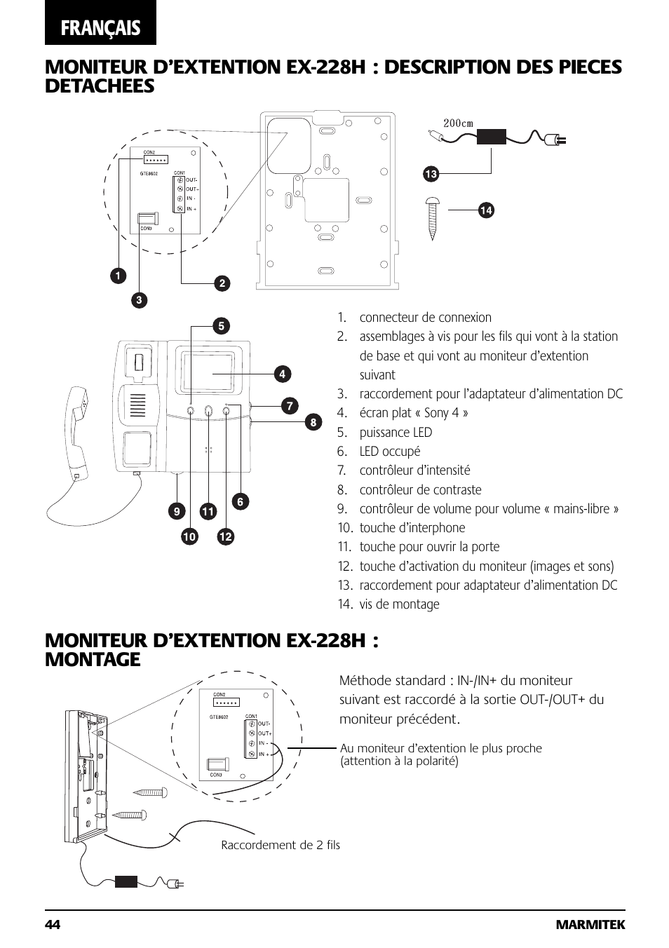 Français | Marmitek M228 User Manual | Page 44 / 68