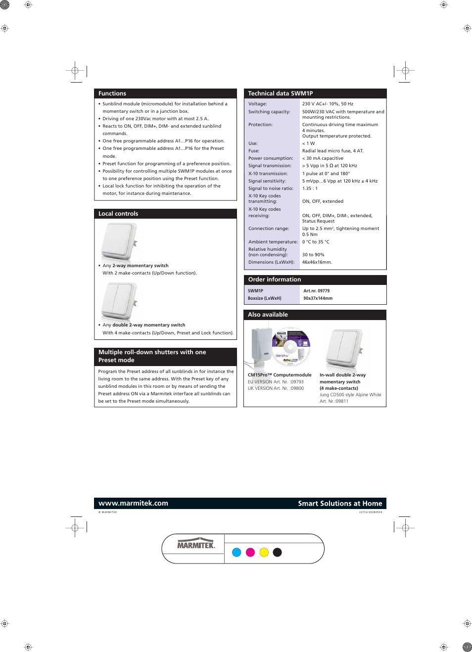 Marmitek SWM1P User Manual | Page 2 / 2
