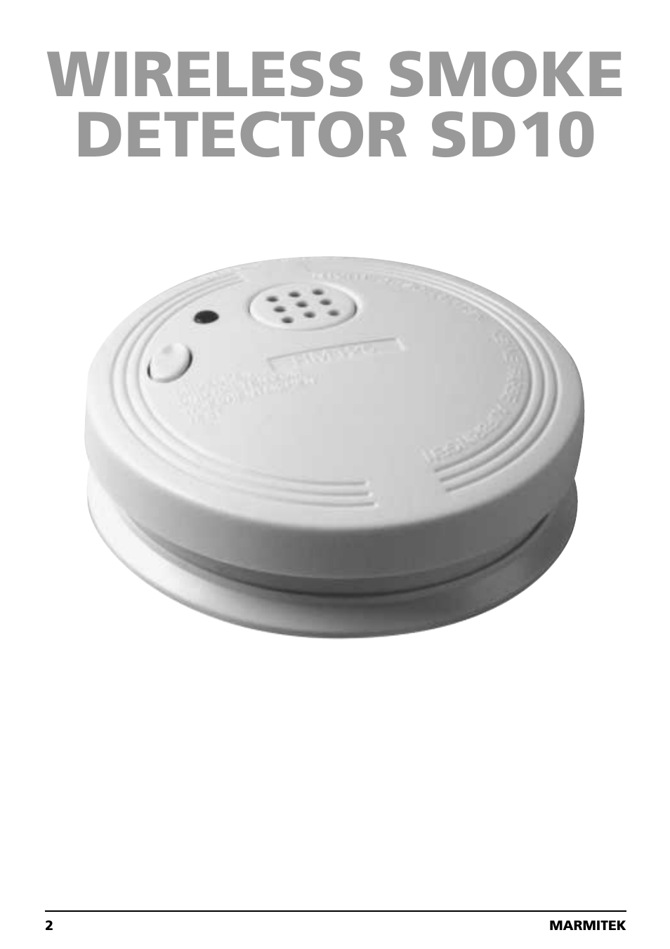 Wireless smoke detector sd10 | Marmitek SD10 User Manual | Page 2 / 28