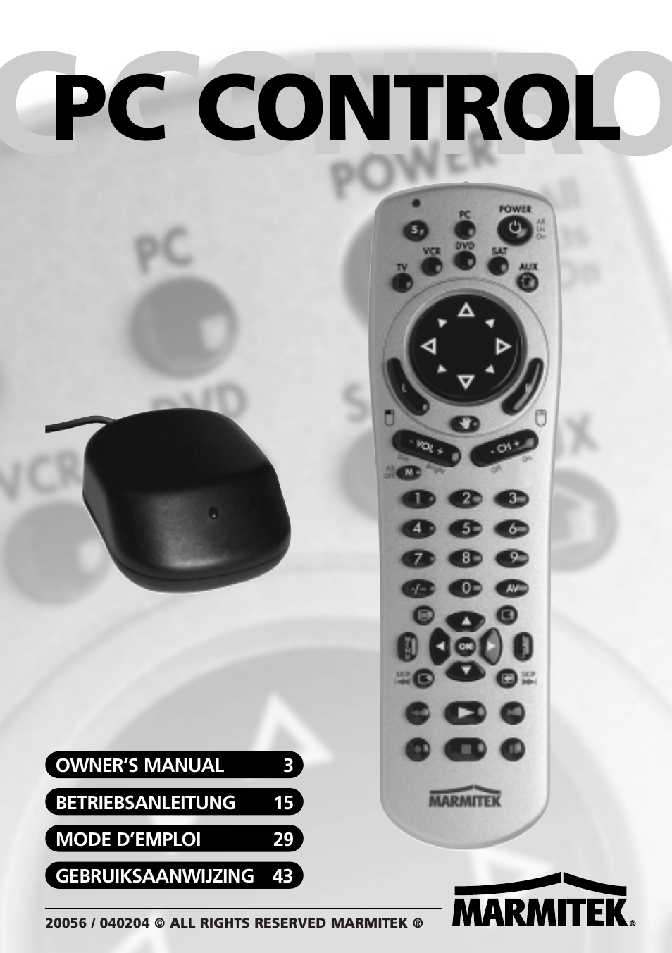 Marmitek PC CONTROL User Manual | 56 pages