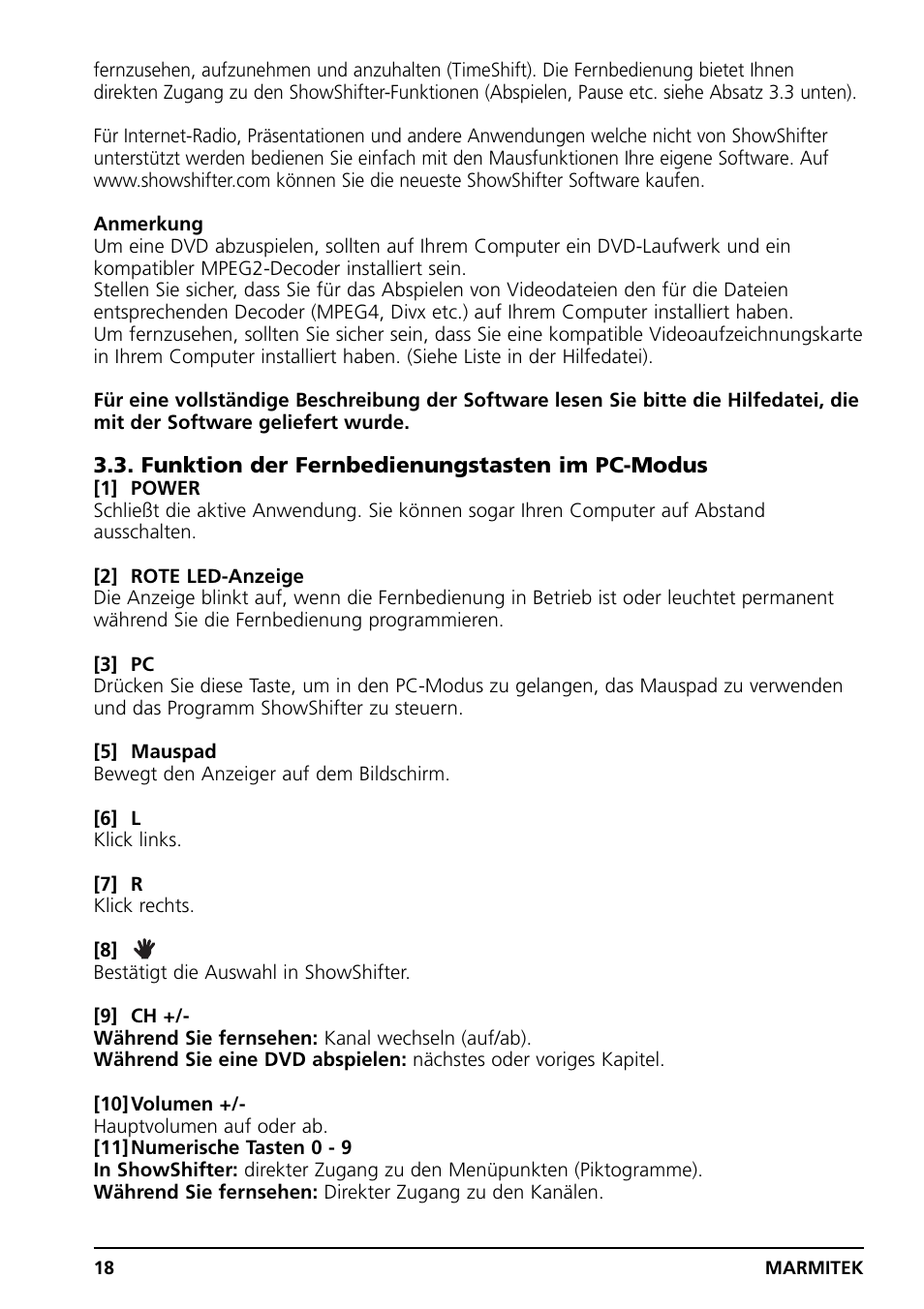 Marmitek PC CONTROL User Manual | Page 18 / 56