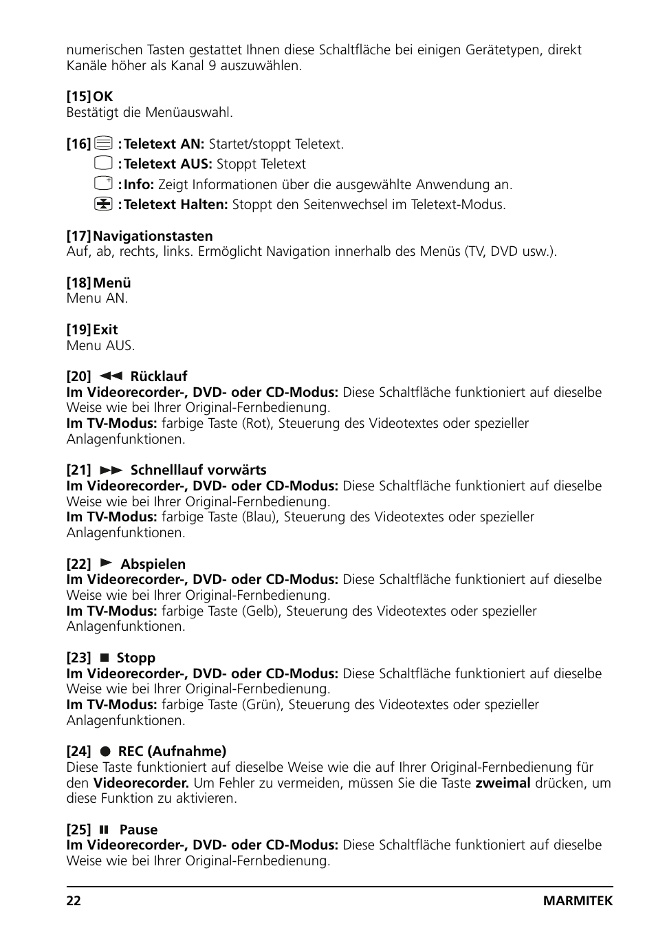 Marmitek PC CONTROL User Manual | Page 22 / 56