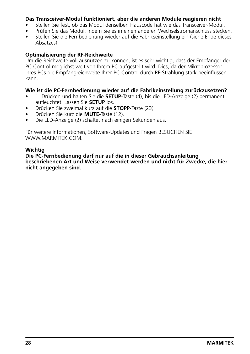 Marmitek PC CONTROL User Manual | Page 28 / 56