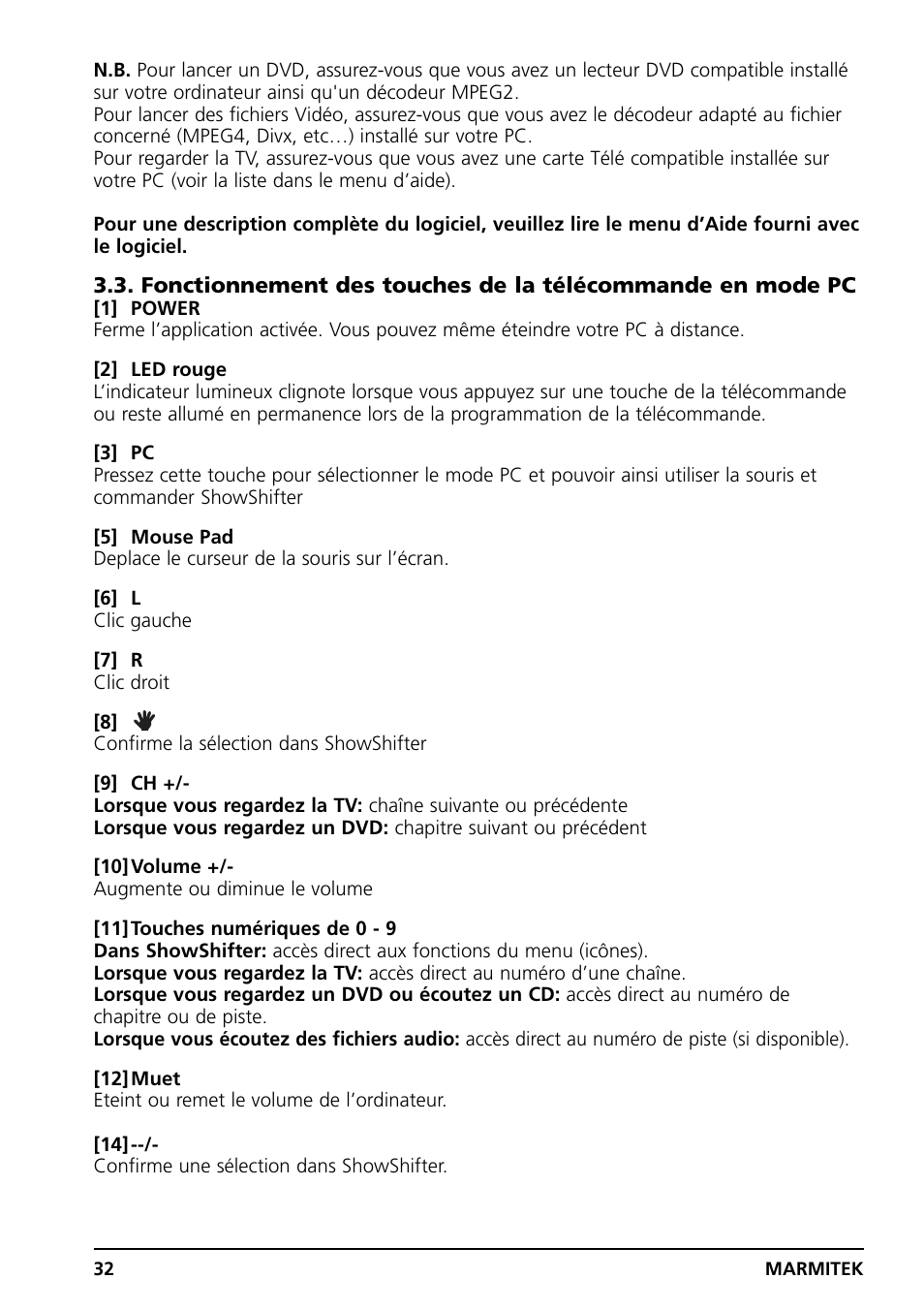 Marmitek PC CONTROL User Manual | Page 32 / 56