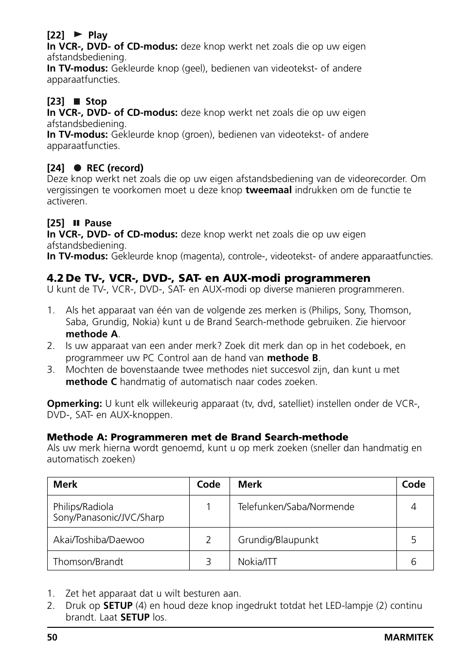 Marmitek PC CONTROL User Manual | Page 50 / 56