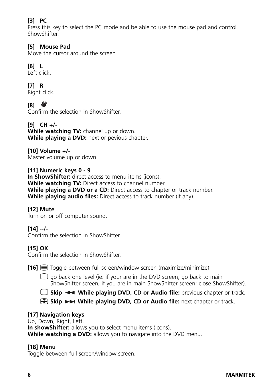 Marmitek PC CONTROL User Manual | Page 6 / 56