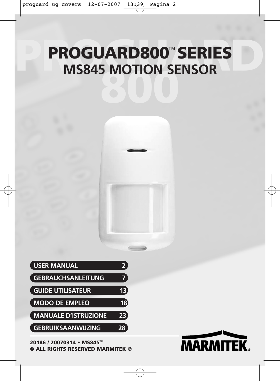 Marmitek MS845 User Manual | 36 pages