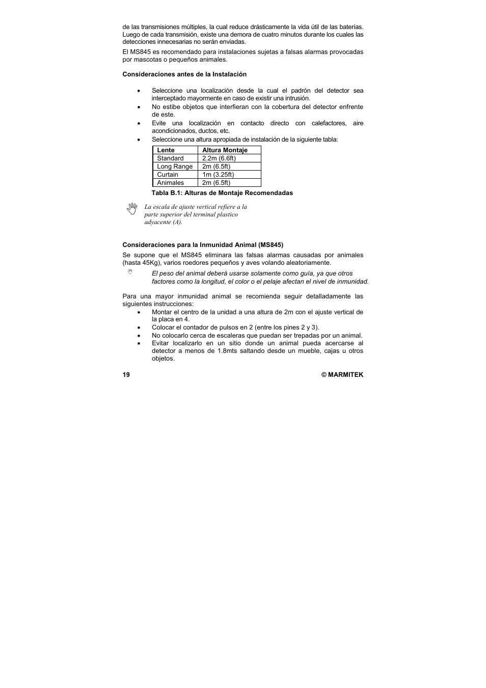 Marmitek MS845 User Manual | Page 20 / 36