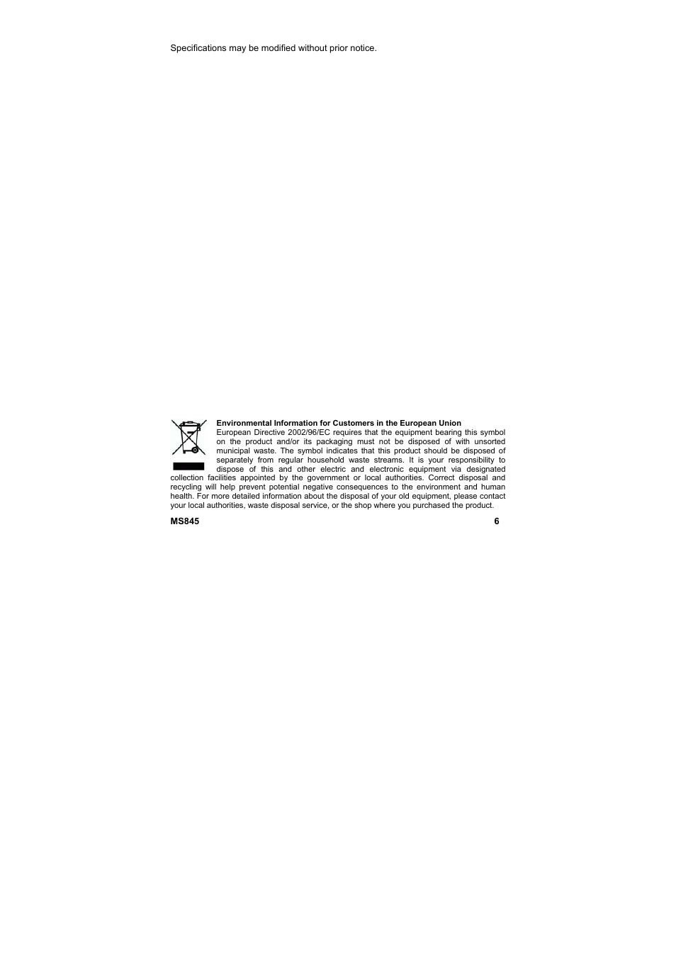 Marmitek MS845 User Manual | Page 7 / 36
