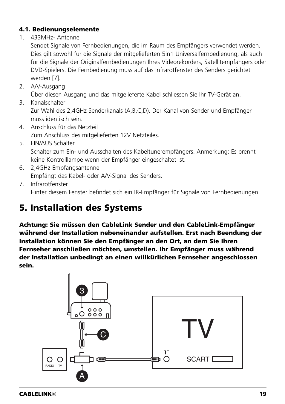 Installation des systems, 3c a | Marmitek 20041 User Manual | Page 19 / 68