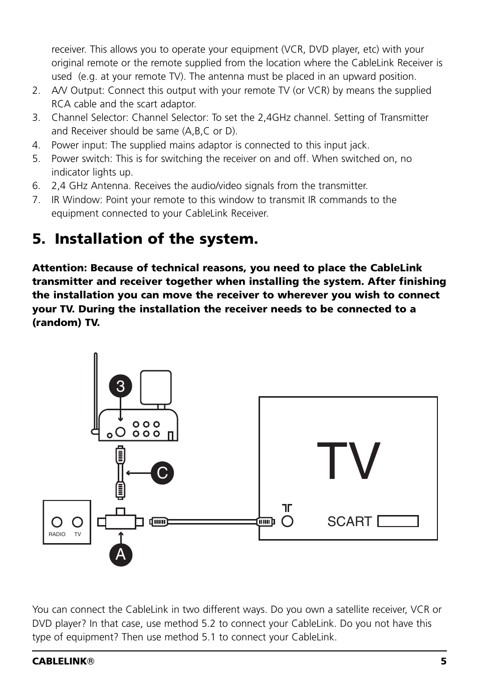 3c a, Installation of the system | Marmitek 20041 User Manual | Page 5 / 68
