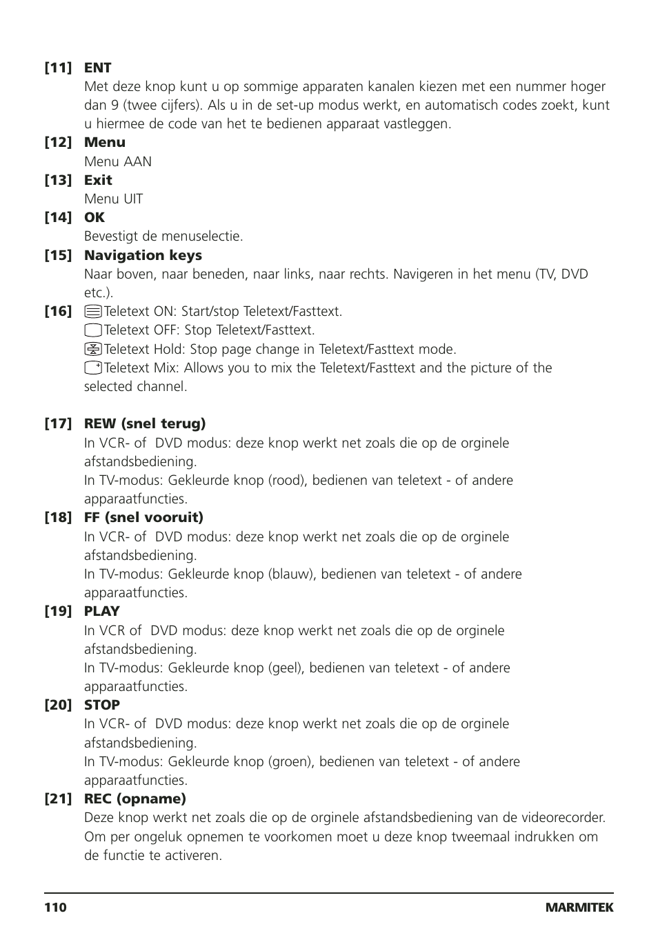 Marmitek 20095 User Manual | Page 110 / 120