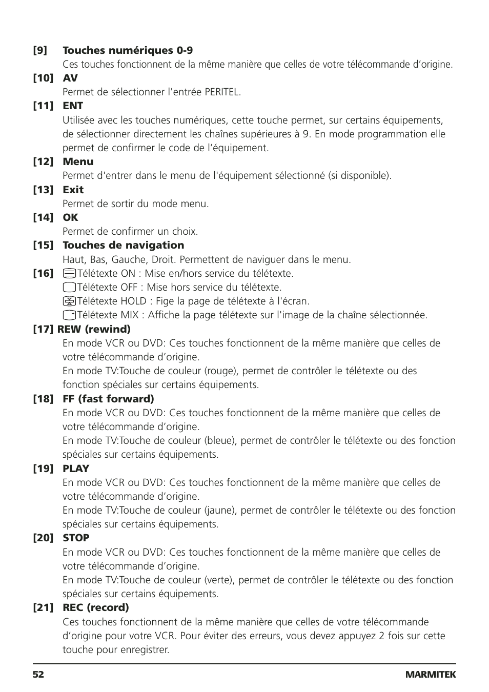 Marmitek 20095 User Manual | Page 52 / 120