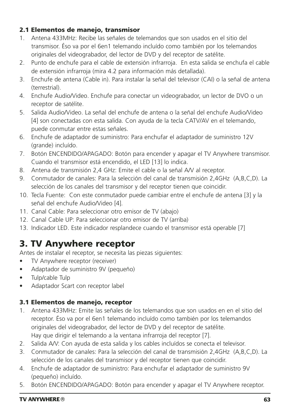 Tv anywhere receptor | Marmitek 20095 User Manual | Page 63 / 120