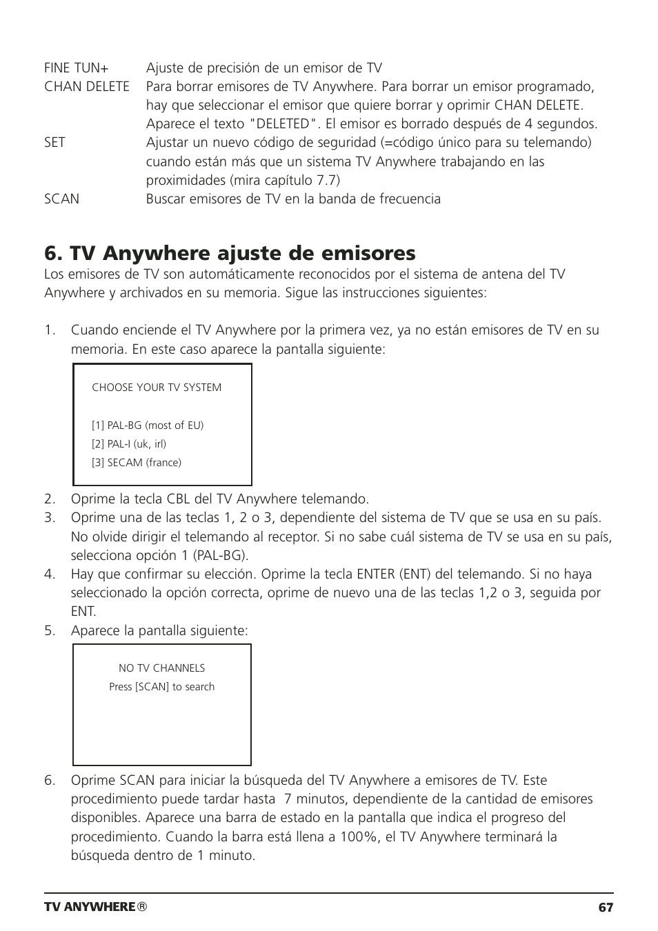 Tv anywhere ajuste de emisores | Marmitek 20095 User Manual | Page 67 / 120