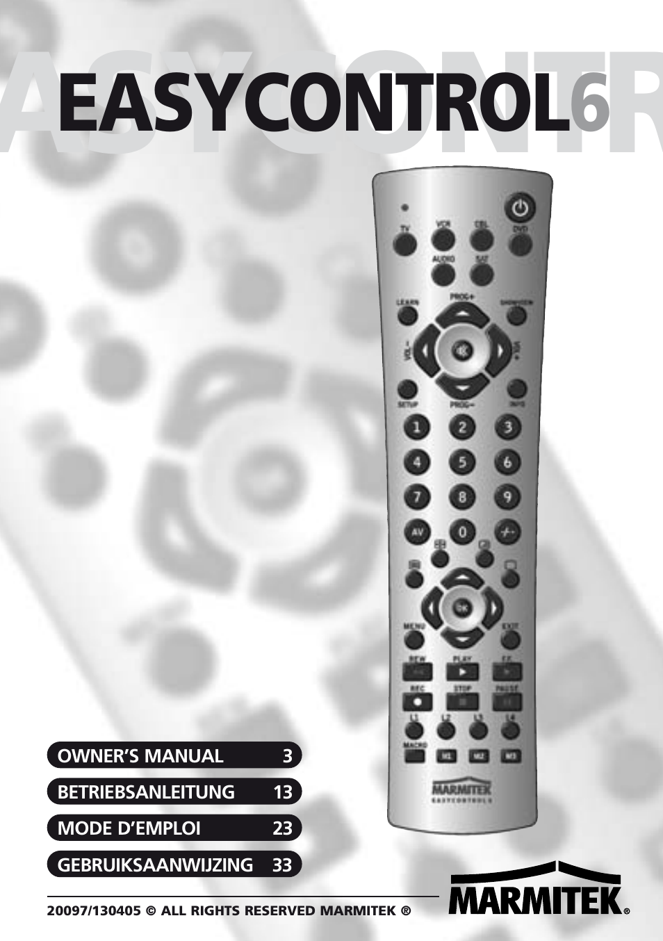 Marmitek Easycontrol 6 User Manual | 44 pages