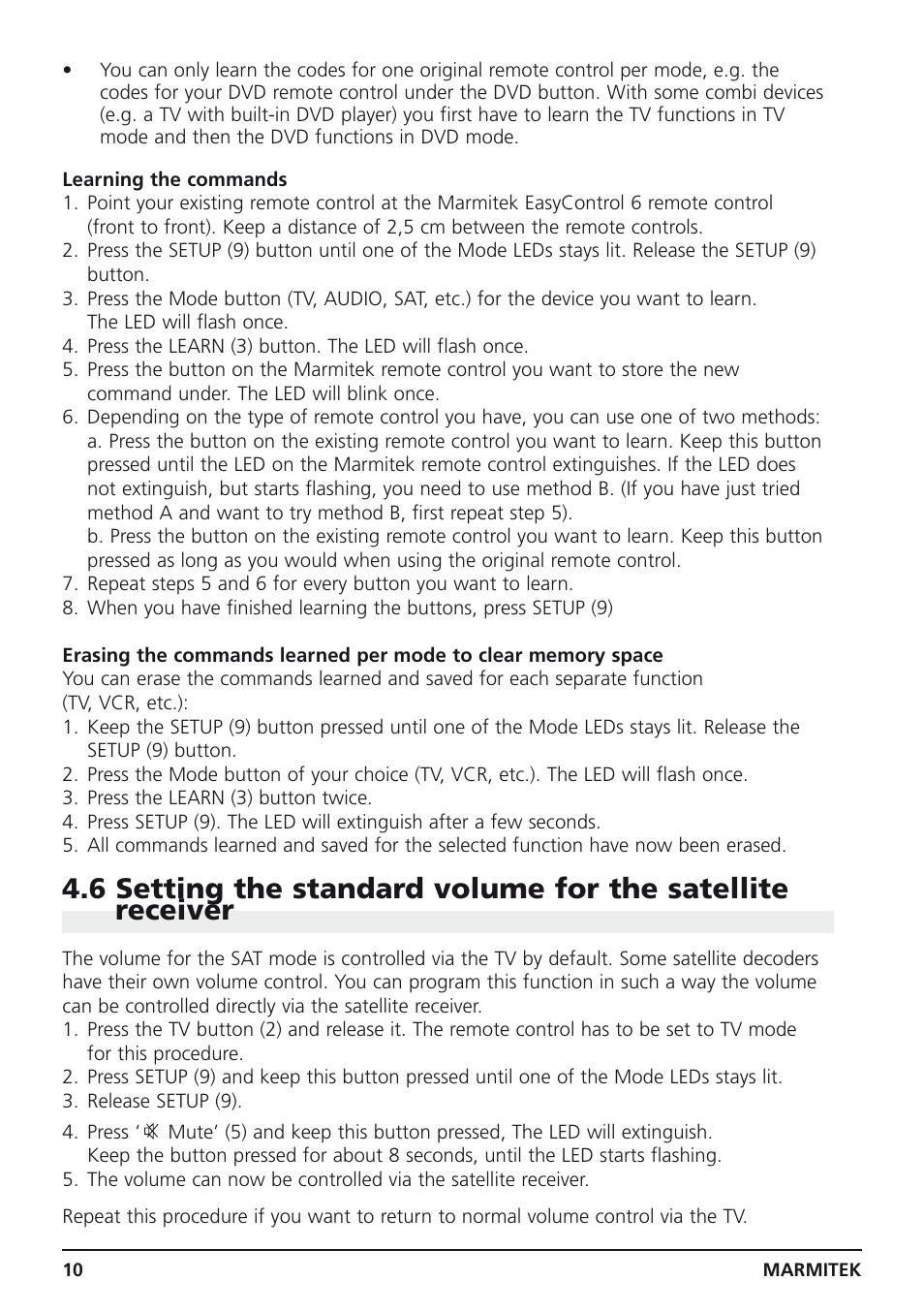 Marmitek Easycontrol 6 User Manual | Page 10 / 44